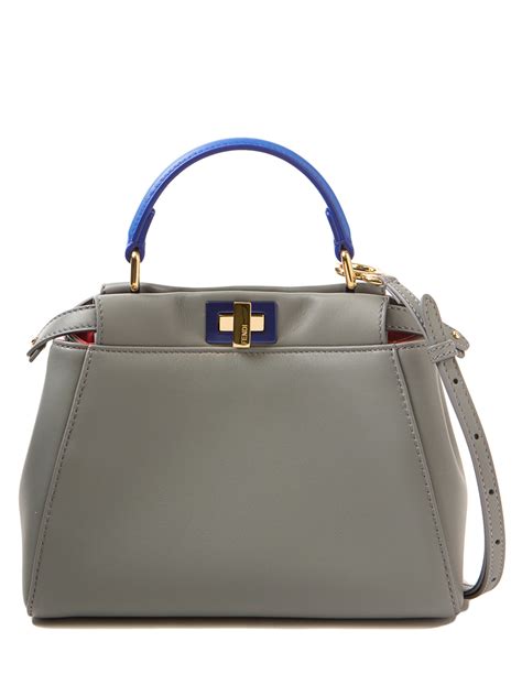 fendi 2 way grey flower small|Fendi peekaboo bag sale.